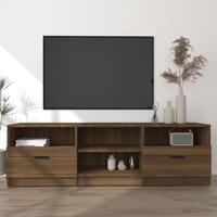 Tv-bord 150x33,5x45 cm konstrueret træ brun egetræsfarve