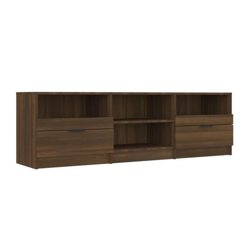 Tv-bord 150x33,5x45 cm konstrueret træ brun egetræsfarve