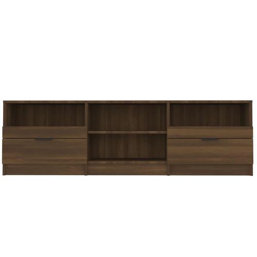 Tv-bord 150x33,5x45 cm konstrueret træ brun egetræsfarve