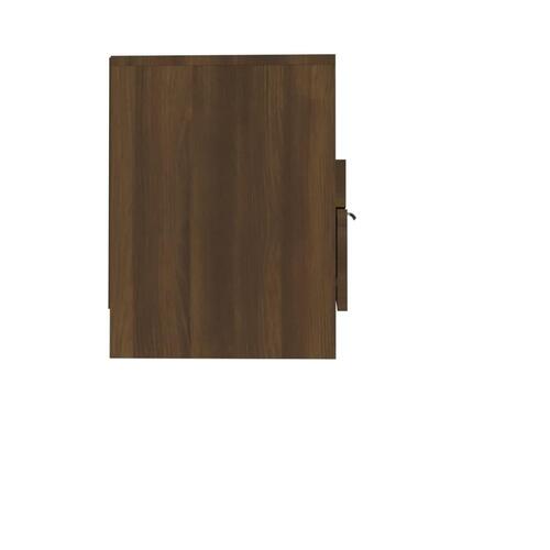 Tv-bord 150x33,5x45 cm konstrueret træ brun egetræsfarve