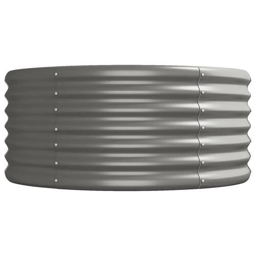 Plantekasse 224x80x36 cm pulverlakeret stål grå