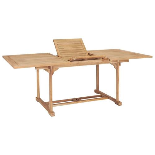 Forlængeligt havebord (150-200) x 100 x 75 cm massivt teaktræ