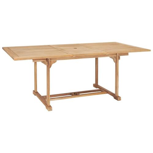 Forlængeligt havebord (150-200) x 100 x 75 cm massivt teaktræ
