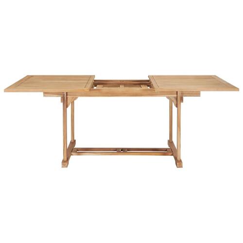 Forlængeligt havebord (150-200) x 100 x 75 cm massivt teaktræ