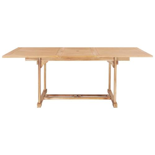 Forlængeligt havebord (150-200) x 100 x 75 cm massivt teaktræ