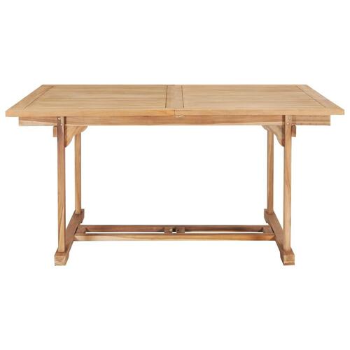 Forlængeligt havebord (150-200) x 100 x 75 cm massivt teaktræ