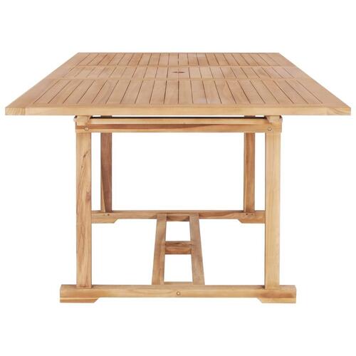 Forlængeligt havebord (150-200) x 100 x 75 cm massivt teaktræ