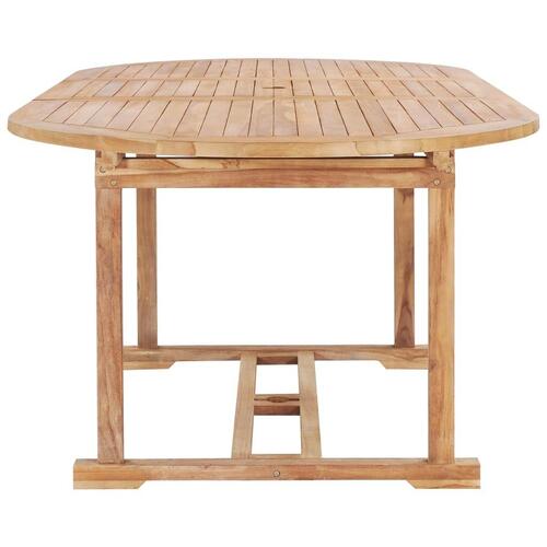 Forlængeligt havebord 150-200 x 100 x 75 cm massivt teaktræ
