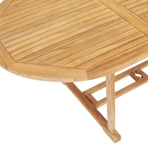 Forlængeligt havebord 150-200 x 100 x 75 cm massivt teaktræ