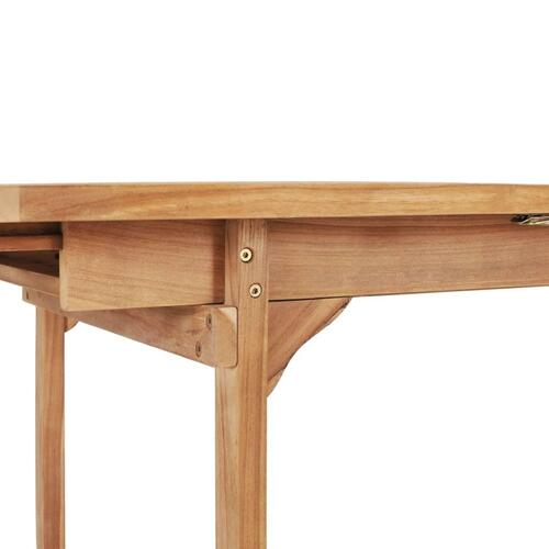 Forlængeligt havebord 150-200 x 100 x 75 cm massivt teaktræ