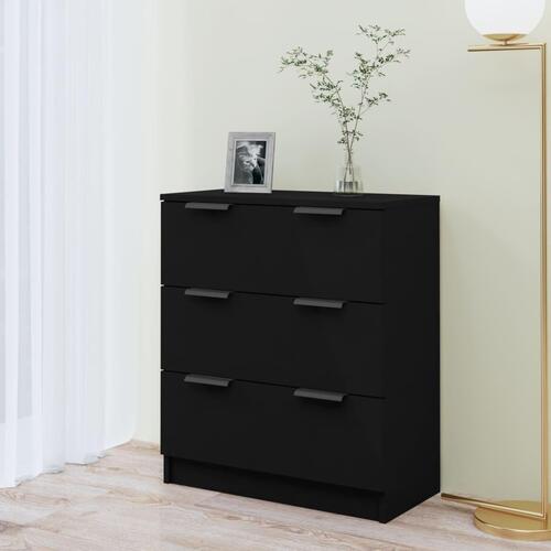 Skænk 60x30x70 cm konstrueret træ sort