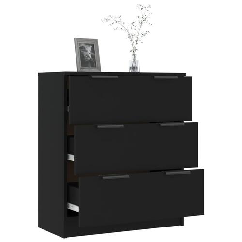 Skænk 60x30x70 cm konstrueret træ sort