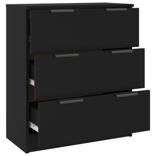Skænk 60x30x70 cm konstrueret træ sort