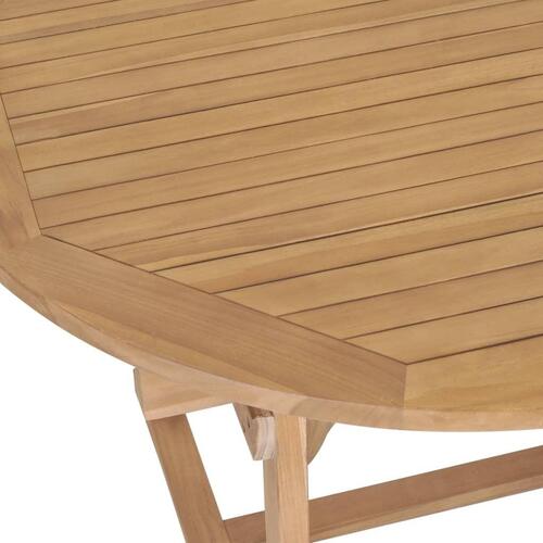 Forlængeligt havebord 180-280 x 100 x 75 cm massivt teaktræ oval