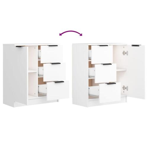 Skænk 60x30x70 cm konstrueret træ hvid