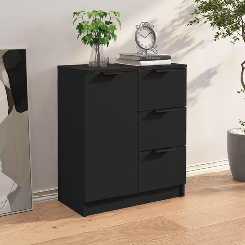 Skænk 60x30x70 cm konstrueret træ sort