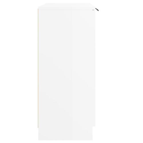 Skænk 60x30x70 cm konstrueret træ hvid højglans