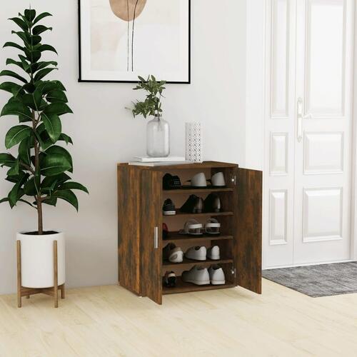 Skoskab 60x35x70 cm konstrueret træ røget egetræ