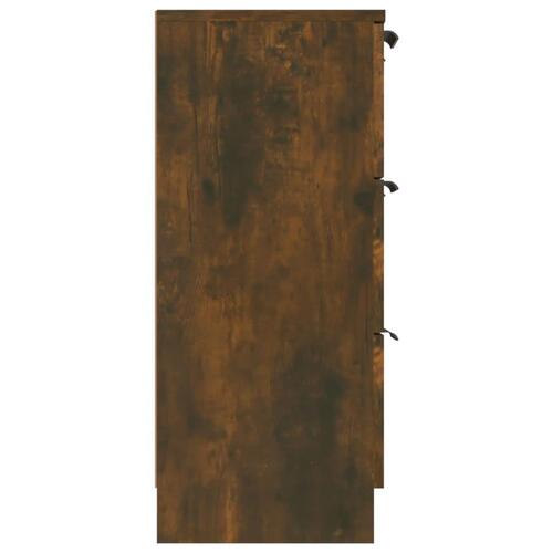 Skænk 60x30x70 cm konstrueret træ røget egetræsfarve