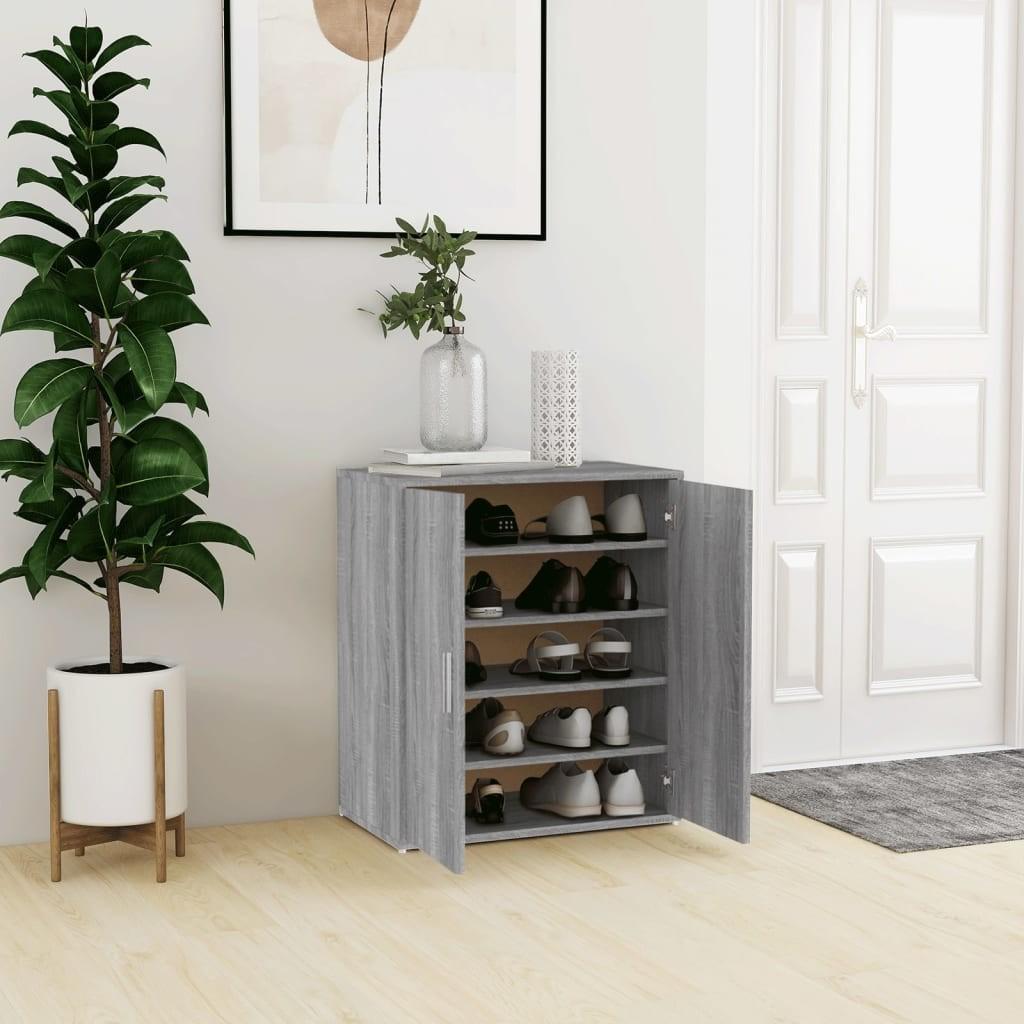 Skoskab 60x35x70 cm konstrueret træ grå sonoma-eg