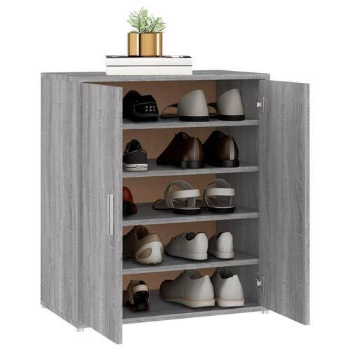 Skoskab 60x35x70 cm konstrueret træ grå sonoma-eg