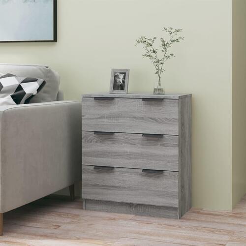 Skænk 60x30x70 cm konstrueret træ grå sonoma-eg
