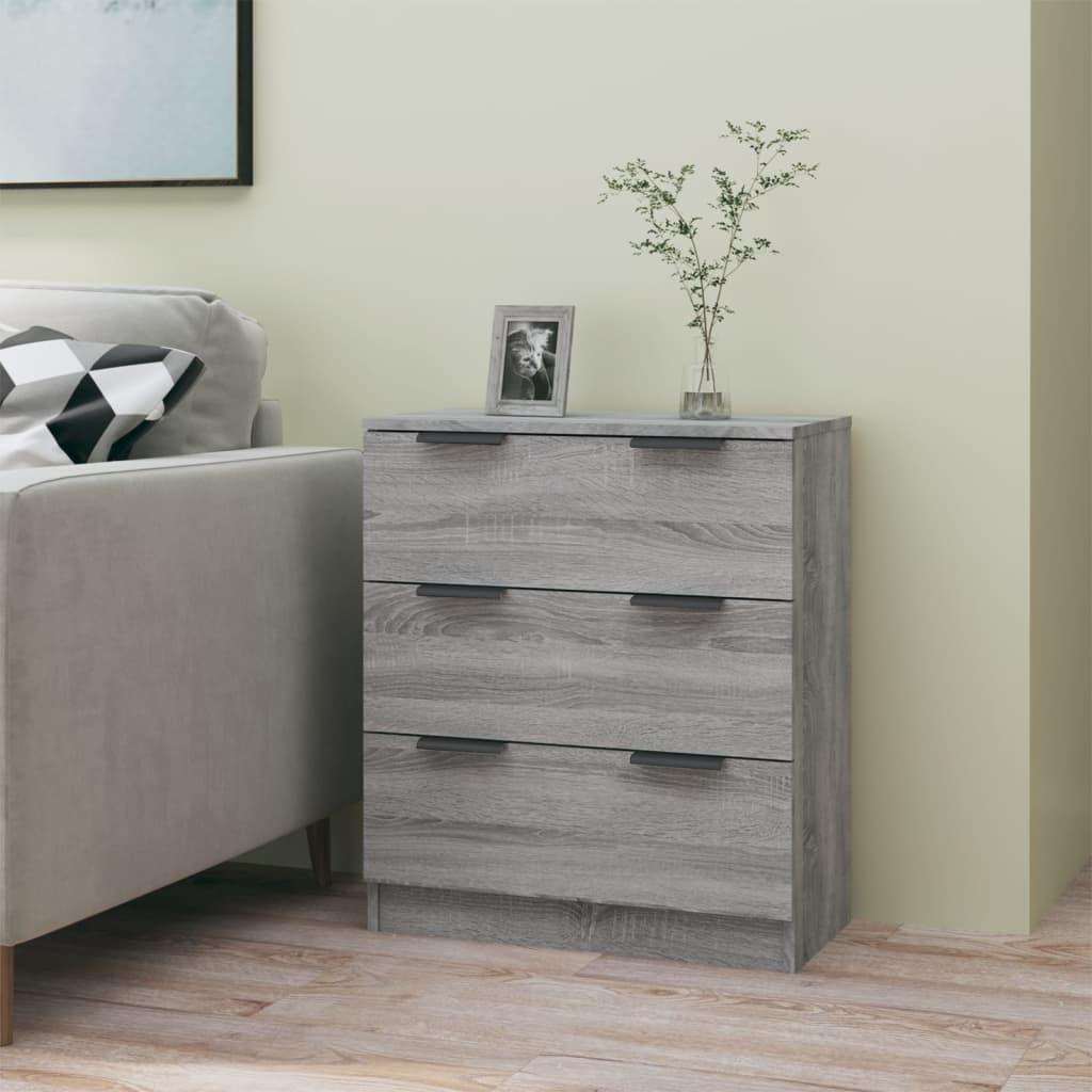 Skænk 60x30x70 cm konstrueret træ grå sonoma-eg