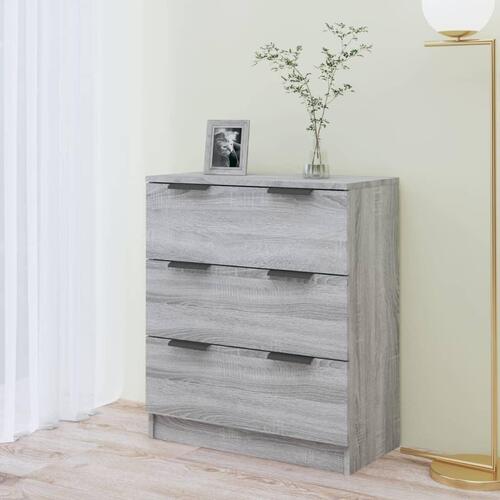 Skænk 60x30x70 cm konstrueret træ grå sonoma-eg