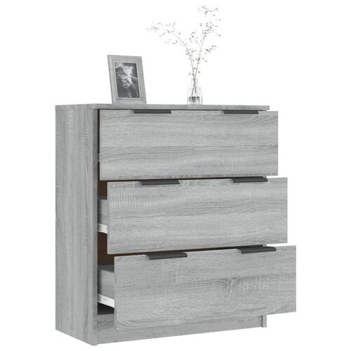 Skænk 60x30x70 cm konstrueret træ grå sonoma-eg