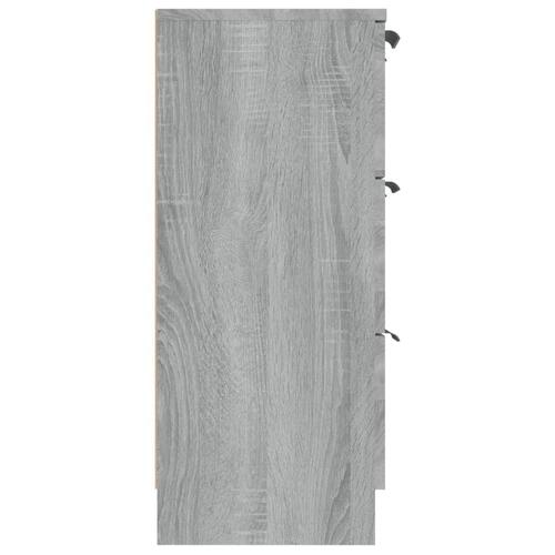 Skænk 60x30x70 cm konstrueret træ grå sonoma-eg