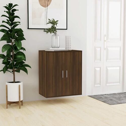 Skoskab 60x35x70 cm konstrueret træ brun egetræsfarve