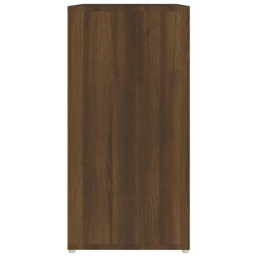 Skoskab 60x35x70 cm konstrueret træ brun egetræsfarve