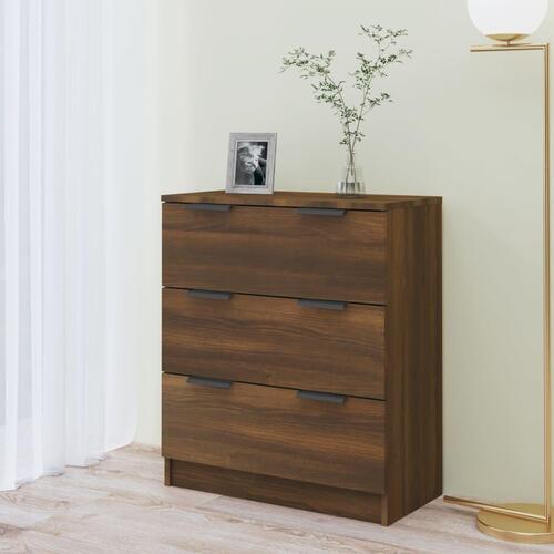 Skænk 60x30x70 cm konstrueret træ brun egetræsfarve