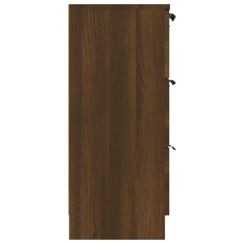 Skænk 60x30x70 cm konstrueret træ brun egetræsfarve