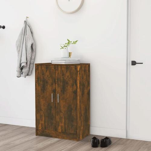 Skoskab 60x35x92 cm konstrueret træ røget egetræ