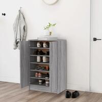 Skoskab 60x35x92 cm konstrueret træ grå sonoma-eg