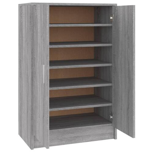 Skoskab 60x35x92 cm konstrueret træ grå sonoma-eg