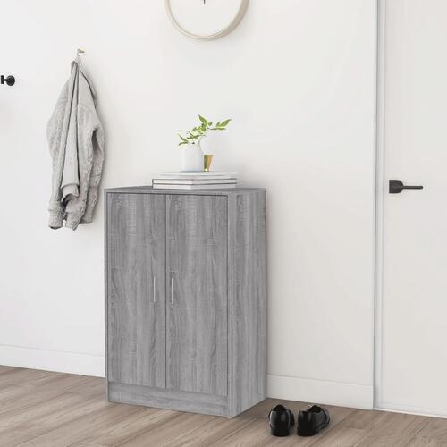 Skoskab 60x35x92 cm konstrueret træ grå sonoma-eg