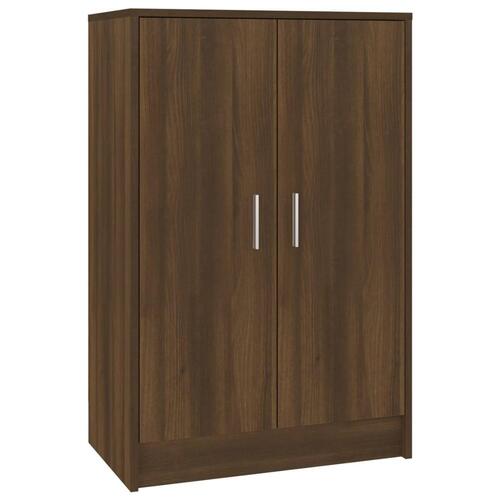 Skoskab 60x35x92 cm konstrueret træ brun egetræsfarve