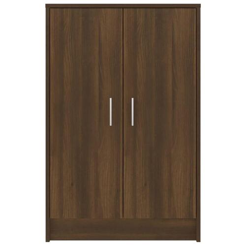 Skoskab 60x35x92 cm konstrueret træ brun egetræsfarve