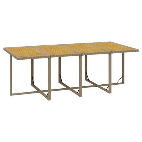 Spisebordssæt til haven 13 dele med hynder polyrattan beige