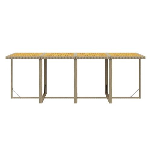 Spisebordssæt til haven 13 dele med hynder polyrattan beige