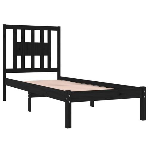 Sengeramme 75x190 cm Small Single massivt træ sort