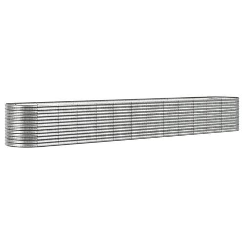 Plantekrukke 512x80x68 cm pulverlakeret stål sølvfarvet