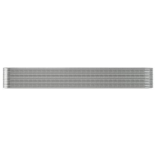 Plantekrukke 512x80x68 cm pulverlakeret stål sølvfarvet