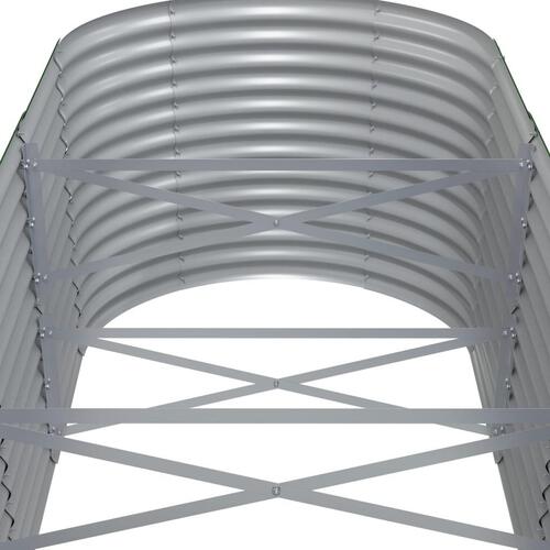 Plantekasse 620x80x68 cm pulverlakeret stål grå