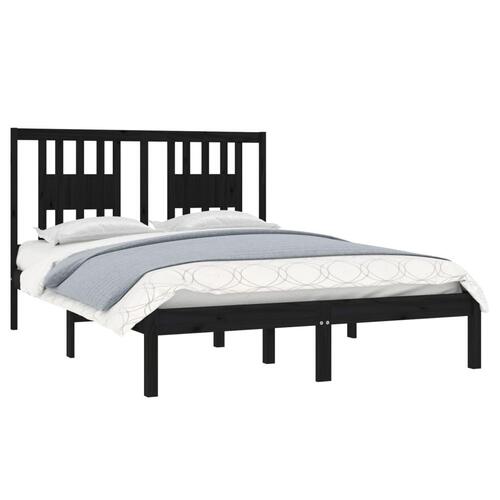Sengeramme 120x190 cm Small Double massivt træ sort