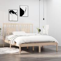 Sengeramme 135x190 cm massivt træ