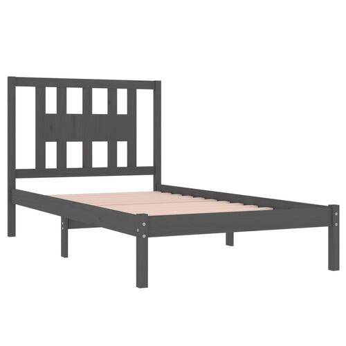 Sengeramme 100x200 cm massivt fyrretræ grå
