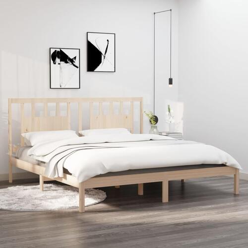 Sengeramme 200x200 cm massivt fyrretræ